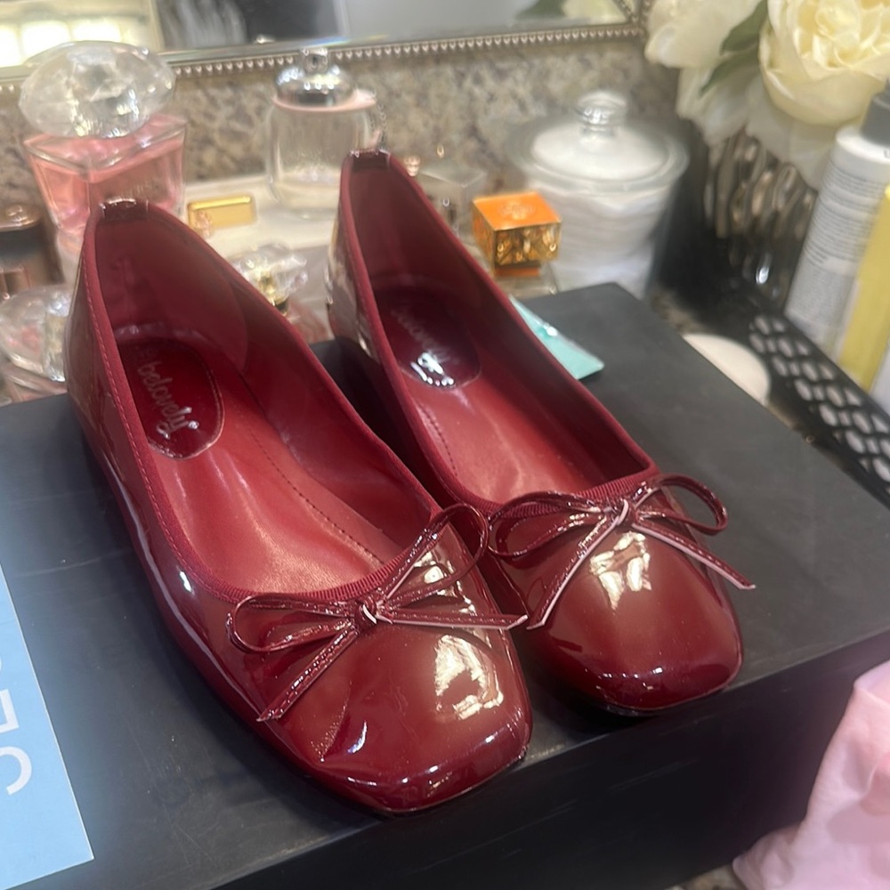 Red Loafers Stylish Flats